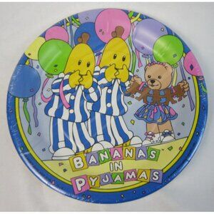 Bananas In Pyjamas Birthday Party Paper Plates 1996 - 8 Plates - New Old Stock